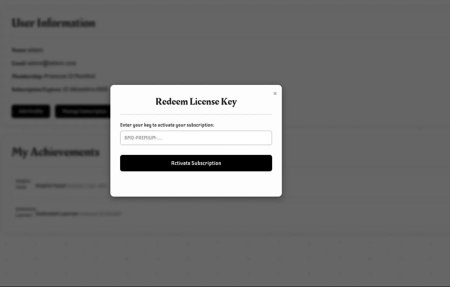 Guide d'activation du compte